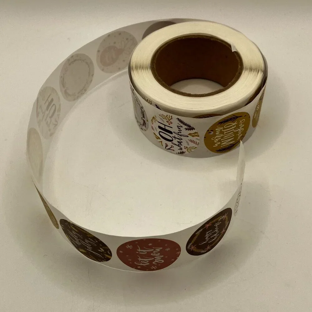 THREE Christmas Rolls 1,500 Stickers - 3 x 500 Stickers for Orders Brand NEW